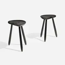 Arne Hovmand-Olsen, Stools, pair, c. 1960, lacquered wood
