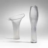 Vases, set of two by Tapio Wirkkala, line-cut glass, sold Jul 2025