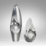 Timo Sarpaneva, Orkidea vases, set of two, 1955, glass