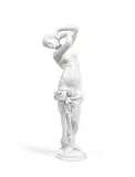 Per Hasselberg, painted plaster figure of classical female nude, plaster