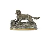 late 19th century patinated bronze animalier model of 'Chien Epagneul (Sylphe)' by Pierre-Jules Mêne, patinated bronze, sold May 2017