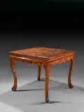 Qing-Dynastie Chinesisch, Center Table mit Phönix-Dekor – Rotlack im Wanli-Stil.. 18. Jahrhundert, Rotlack, polychromer Lack in Tanqi- und Quangjin-Technik, auf Hartholz