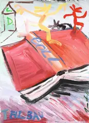 Teilbau by Jörg Immendorff, 1979, Acryl auf Papier, sold May 2014