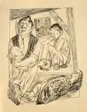 Max Beckmann, Die Nacht, 1922, Lithographie auf imitiertem Japan