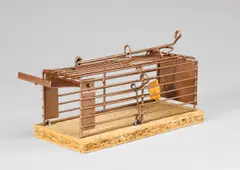 Mausefalle by Andreas Slominski, 1986, Metallfalle und Käse auf Holz, sold Jun 2015
