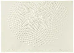 Phantom by Günther Uecker, 1980, Prägedruck auf Velin, sold Jun 2016