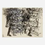 John Sonsini, Untitled, 1982, acrylic, charcoal and ink on paper