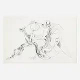Kurt Seligmann, Untitled (Surrealist Study of Dancing Figures), 1952, ink on paper
