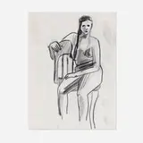 attribution Manuel Neri, Untitled, graphite on paper