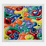 Kenny Scharf, Yummy, 2021, screenprint in colors