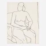 Richard Diebenkorn, Seated Nude, 1965, lithograph on BFK Rives