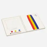 Jasper Johns, Target from Technics and Creativity, 1971, offset lithograph in colors, collage, book, plastic