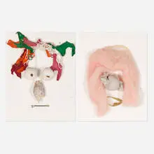 Liz Craft, 15 Minutes of My Time (1 & 2), 2013, mixed media on paper board