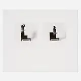 William Wegman, Second and Third Steps (from The Indomitable Spirit Portfolio), 1998, gelatin silver print diptych