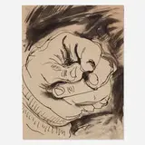 Mark di Suvero, Hand, ink on paper