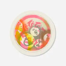 Ryan McGinness, Untitled, 2007, spray paint monoprint in colors