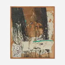 Michael Goldberg, Untitled, 1966, oil, oil stick and collage on board