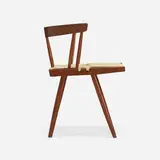 Grass-Seated chair by George Nakashima, American black walnut, sea grass cord, sold Sep 2022