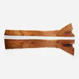 Wall-mounted shelf and slab for the Hyatt Corporate Offices, Chicago by Mira Nakashima, 2004, English walnut, American black walnut, rosewood, sold Sep 2022