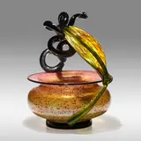 Dale Chihuly, Silver Lavender Venetian with Coil and Leaf