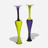 Dante Marioni, Gambo vases, set of two, 1997, hand-blown glass