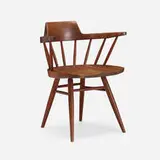 Armchair by George Nakashima, American black walnut, sold Sep 2022