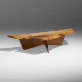 Slab II coffee table by George Nakashima, 1965, English walnut, sold Sep 2022