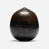 Closed Form by Toshiko Takaezu, c. 1980, glazed stoneware, sold Sep 2022