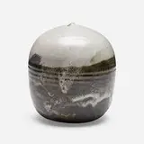 Closed Form by Toshiko Takaezu, c. 1980, glazed stoneware, sold Sep 2022