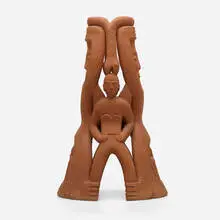 Edwin Scheier, Reticulated totem form, 1937, terra cotta