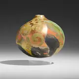 Rick Dillingham, Fine vessel, 1987, purposefully broken and reassembled raku-fired earthenware, acrylic stand