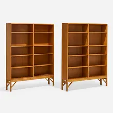 Bookcases model 154, pair by Børge Mogensen, c. 1945, teak, oak, sold Jul 2025