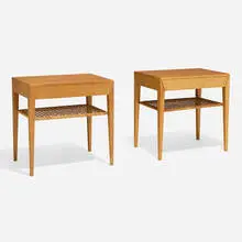 Severin Hansen Jr., Nightstands, pair, c. 1965, rosewood, cane