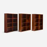 Bookcases, set of three by Børge Mogensen, c. 1965, rosewood, sold Jul 2025