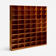 Mogens Koch, Bookcases, set of nine, c. 1960, pine