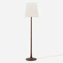Kaare Klint, Floor lamp, teak, brass, linen shade