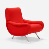 Marco Zanuso, Lady lounge chair, upholstery, matte chrome-plated steel