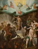 Umkreis Jacob de Backer, Apokalypse – aus der Offenbarung des Johannes, Um 1610, Öl auf Holz