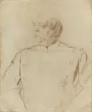 Franz von Lenbach, Otto Fürst von Bismarck (Studie), Braune Kreide und Bleistift auf Pappe