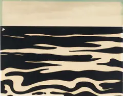 Roy Lichtenstein, Landscape 9, 1968, Serigrafie und Fotocollage auf Karton