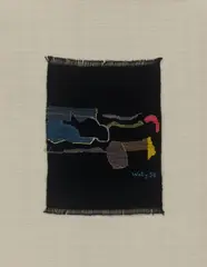 Woty Werner, Schwimmend, 1958, Bildwirkerei aus Seide, Wolle und Baumwolle