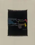 Woty Werner, Schwimmend, 1958, Bildwirkerei aus Seide, Wolle und Baumwolle