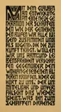 Programm der Künstlergruppe Brücke, Text by Ernst Ludwig Kirchner, 1906, Holzschnitt auf Bütten, sold Nov 2010