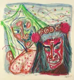 Otto Dix, Alemannische Masken, 1963, Farblithographie auf Van Gelder Zonen-Bütten