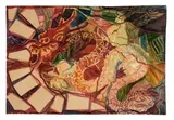 Franz Ackermann, Ohne Titel, 1993, Gouache, farbige Tusche, Bleistift und selbstklebendes Gewebeband auf Papier
