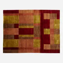 Medium pile carpet by Contemporary, hand-knotted silk, sold Sep 2022