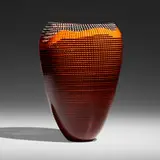 Tessuto vase by Lino Tagliapietra, 1989, hand-blown glass, sold Sep 2022