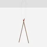 Untitled (Singing Bars) by Harry Bertoia, c. 1975, bronze, paint, thread, sold Sep 2022