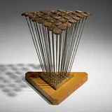 Val Bertoia, Untitled (B-1427), 2004, bronze, monel, brass, pine
