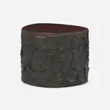 Sculpted Bronze occasional table, model PE 109 by Paul Evans, 1970, bronzed resin over wood, sold Sep 2022